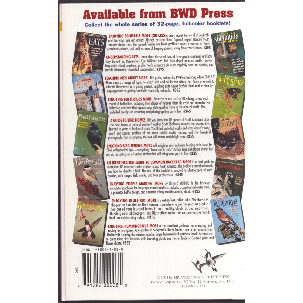 Enjoying Butterflies More Jeffrey Glassberg Booklet Bird Watcher's Digest Guide - Picture 2 of 3
